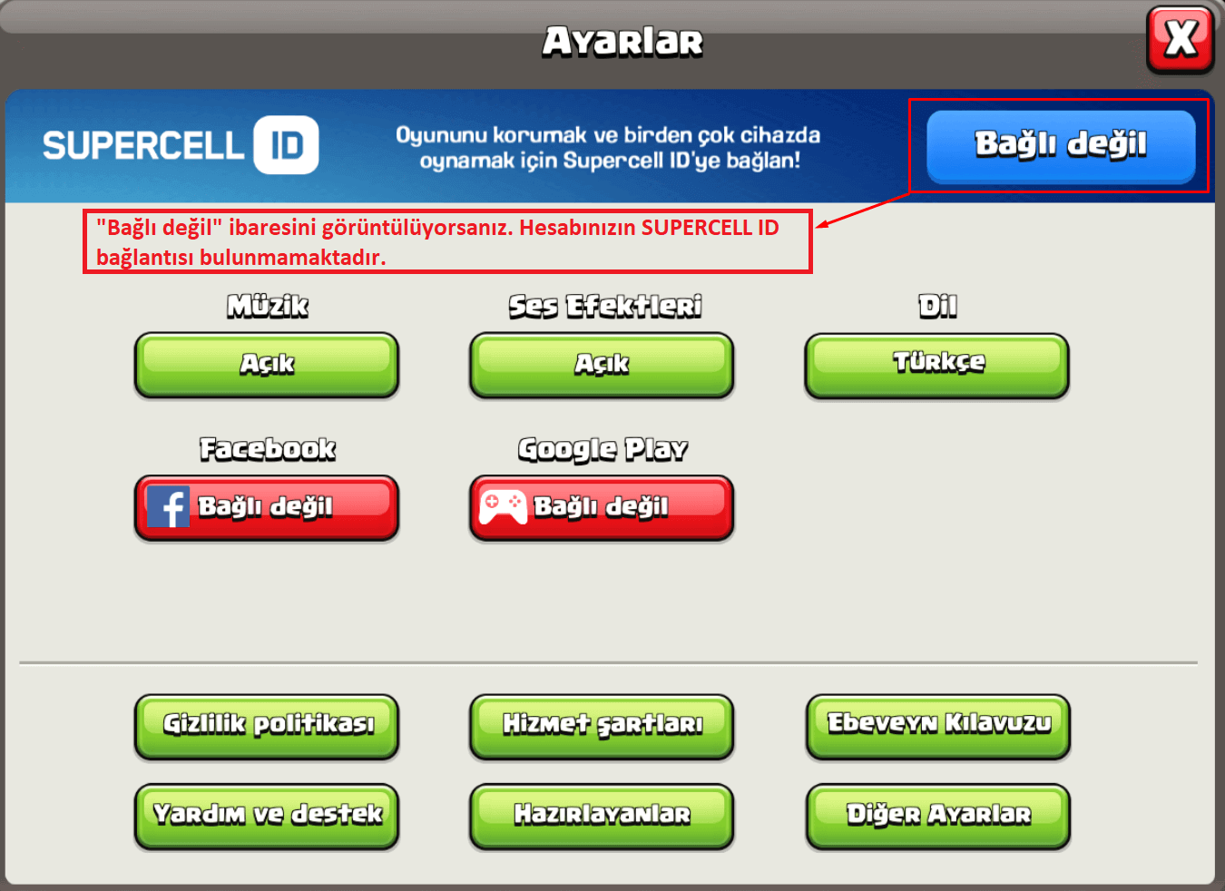 Clash of Clans Supercell Bağlantısı #2