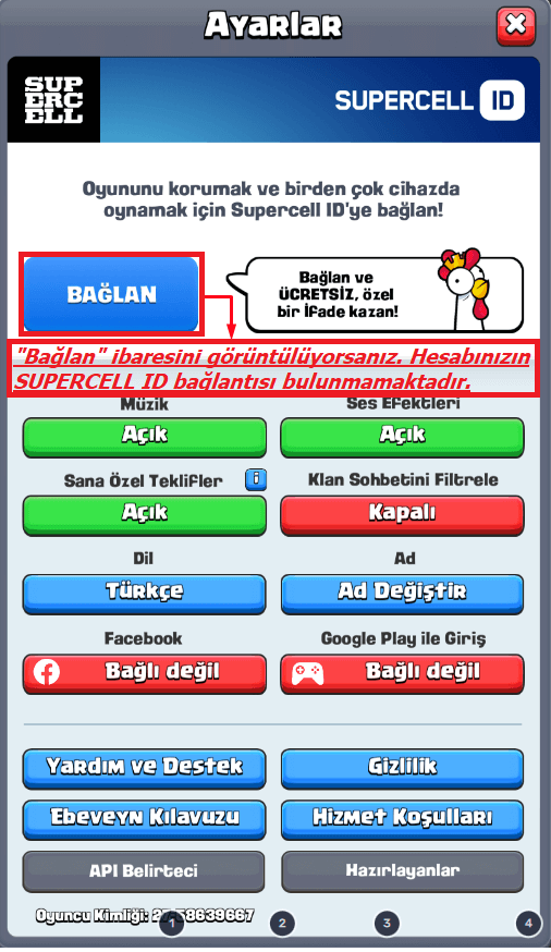 Clash Royale Supercell Bağlantısı #3